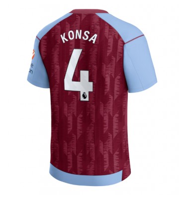 Aston Villa Ezri Konsa #4 Hjemmebanetrøje 2023-24 Kort ærmer